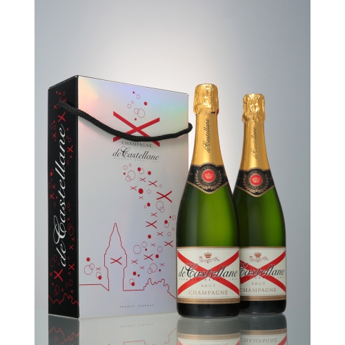 Champagne Castellane brut geschenkeditie 2x75cl | - | Schitterende Champagne met een uitstekende prijs kwaliteitsverhouding 
